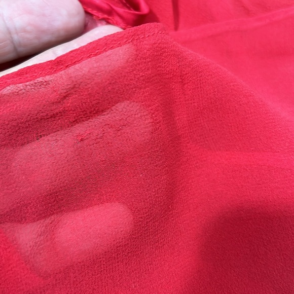 Vintage Magic Silk Slip Chemise size M see through with faux fur sexy sheer - Picture 15 of 15